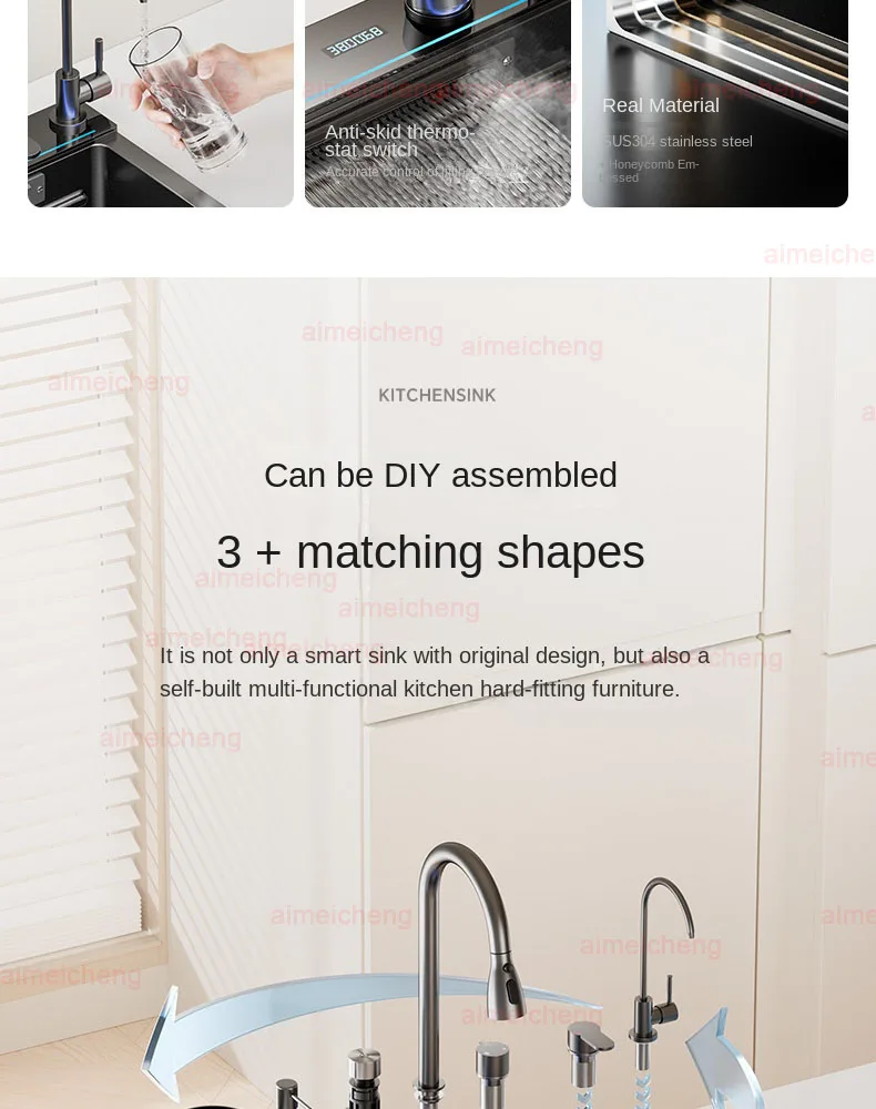 Neptune Star Whale Rain Vegetable Washing Basin Large Single Slot Thickened 304 Stainless Steel Sink Kitchen Household Dish Sink