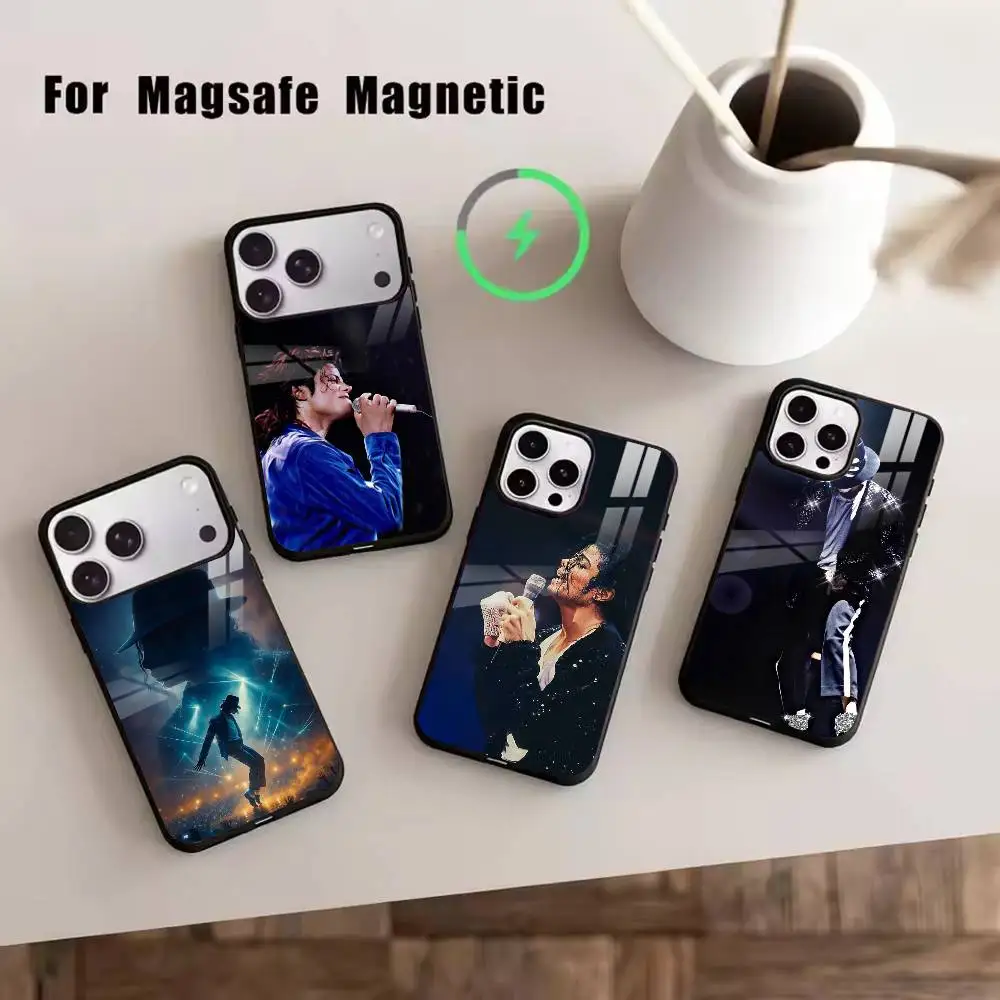 

MJ-Michael Jacksons Phone Case For iPhone17,16,15,14,13,12,11 Plus,Pro Magnetic with Magsafe Wireless Charging