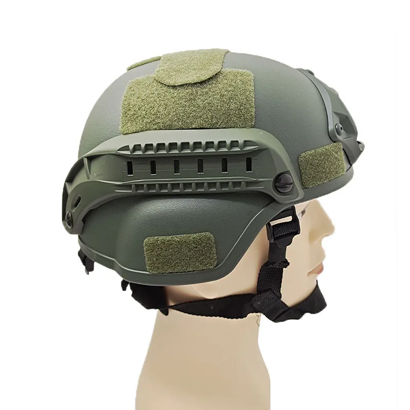 Airsoft Helmet MICH 2000 6mm ABS Plastic Adjustable ACH Paintball Tactical Helmet with Ear Protection Front NVG Mount Side Rail