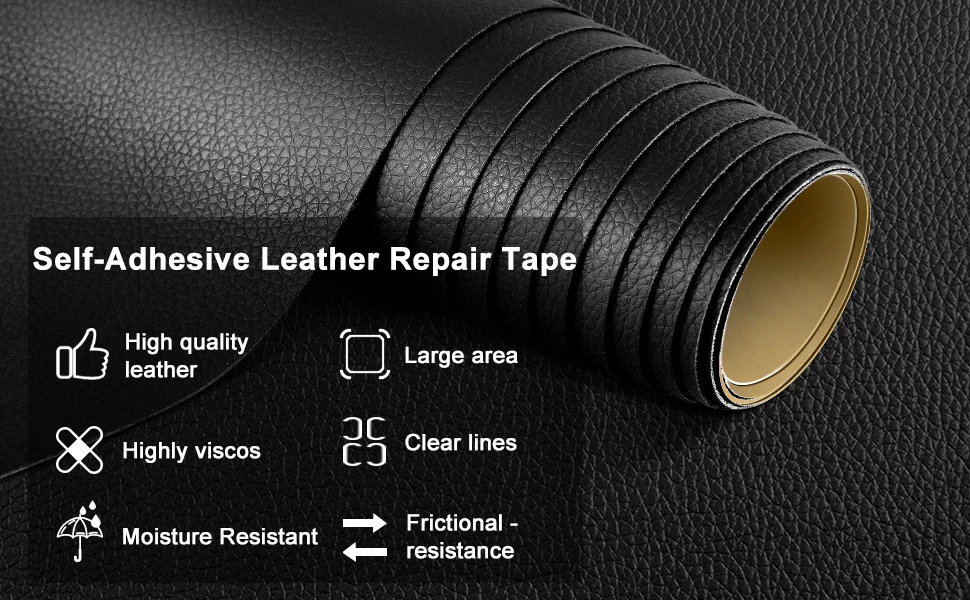 35-200cm selbstklebendes Leder-Reparaturband, Echtleder-Reparaturpflaster für Haus, DIY, Sofa, Motorrad, Autositz, Stuhl, Tasche, Aufkleber, PU-Bastelbedarf – Detail 3