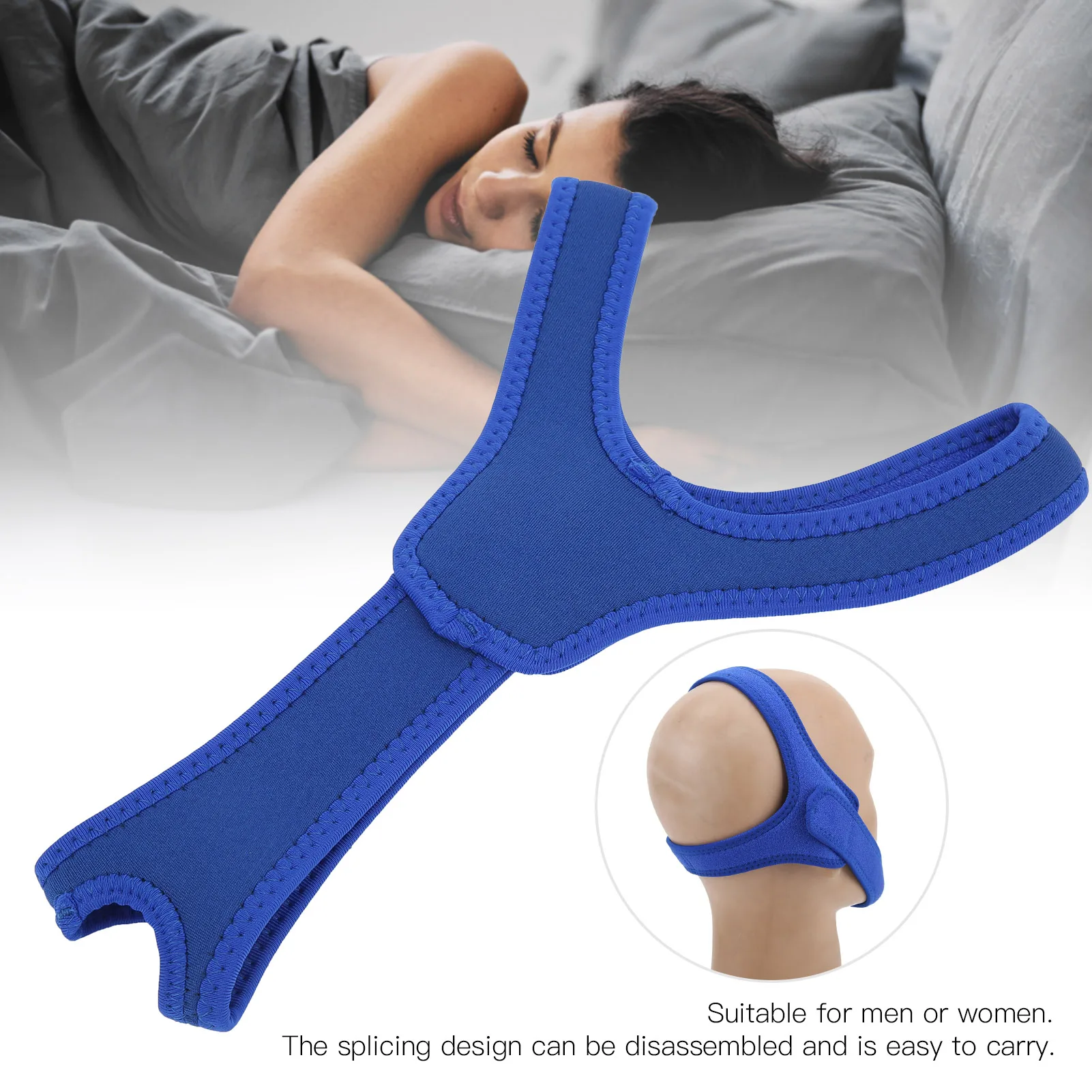 Chin Strap Detachable Jaw Support Belt Adjustable Breathable Comfortable For Women For Sleep Aid Solution For Men