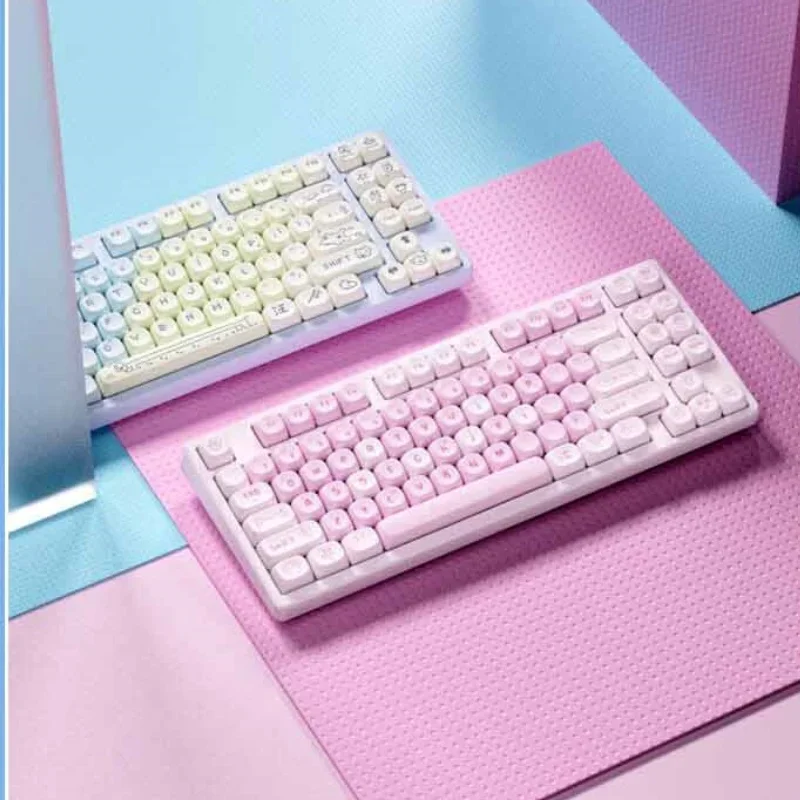 1Pcs 2.4G Wireless Mechanical Keyboard RGB Backlight Gaming Keyboard Effect Silent Custom Gasket Keyboard for PC Laptop Tablet