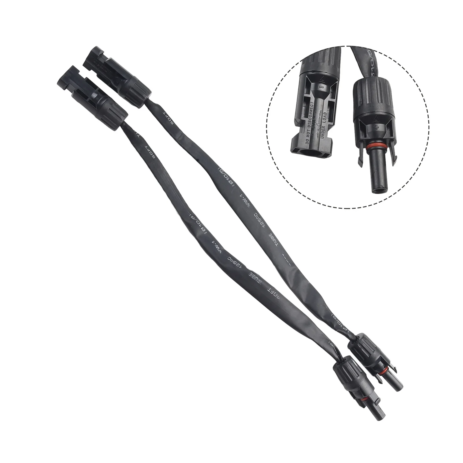 2PCS Solar Cable Feedthrough 4/6mm² 35cm Cable Copper Flat Connection Cable Solar Balcony Door Window Connection Line Parts