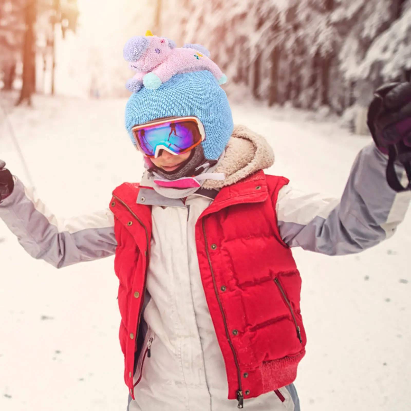 

Ski Cover Cartoon Style Soft Elastic Washable Protective Cover for Outdoor Snow Sports Ski Covers
