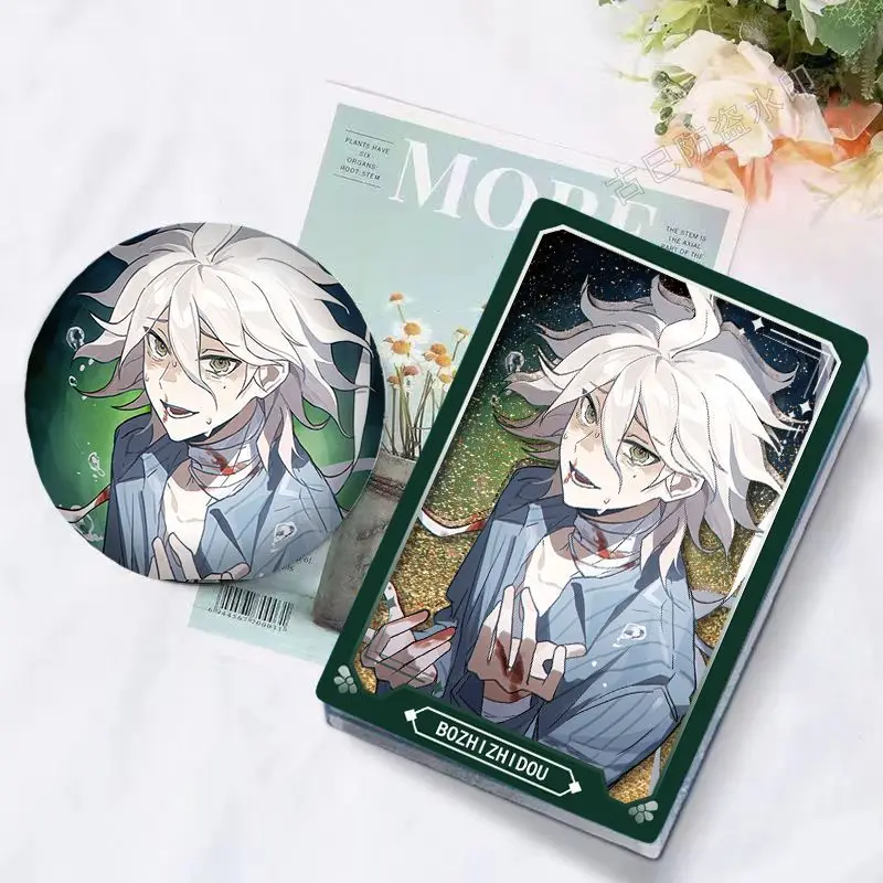 2025 New Nagito Komaeda Game Cartoon Badge Pin Brooch Acrylic Quicksand Mahjong Acrylic Ornaments Souvenir Fashion Gift