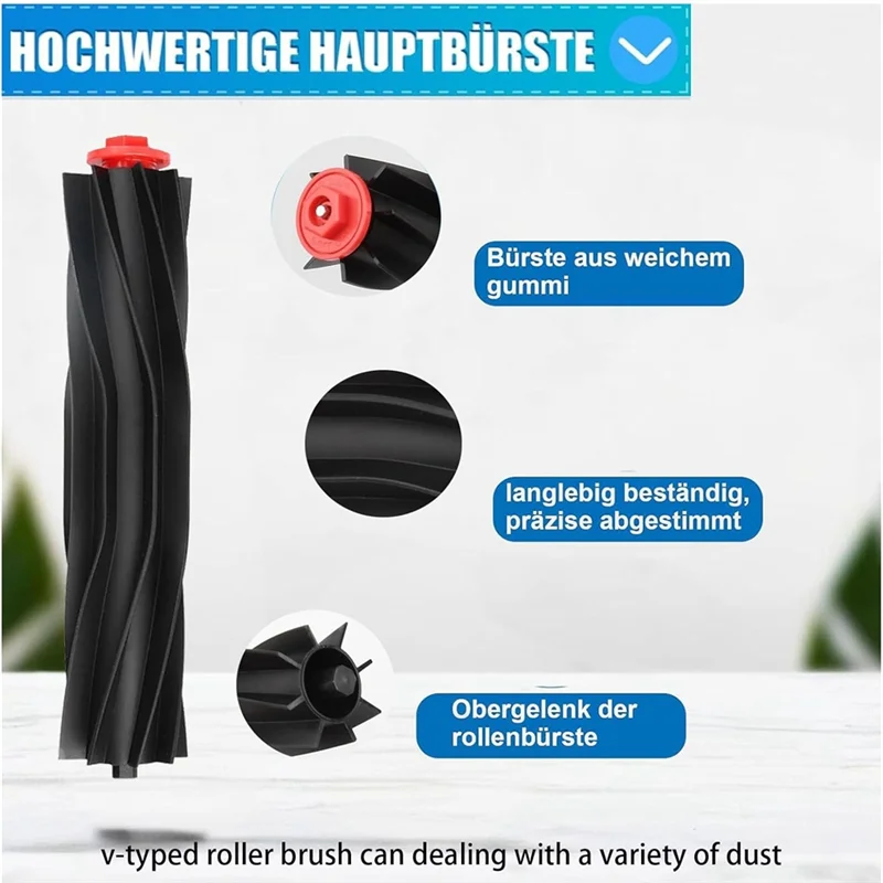 【Berserk】Kit di accessori per parti di ricambio Eufy Omni S1 Pro/S1 Mop rotanti Spazzola laterale principale Filtro Hepa Sacchetto per la polvere