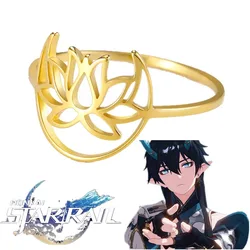 Game Honkai: Star Rail Rings Cosplay Dan Heng Imbibitor Lunae Jewelry Prop Accessories Golden Metal Ring Unisex Xmas Gifts