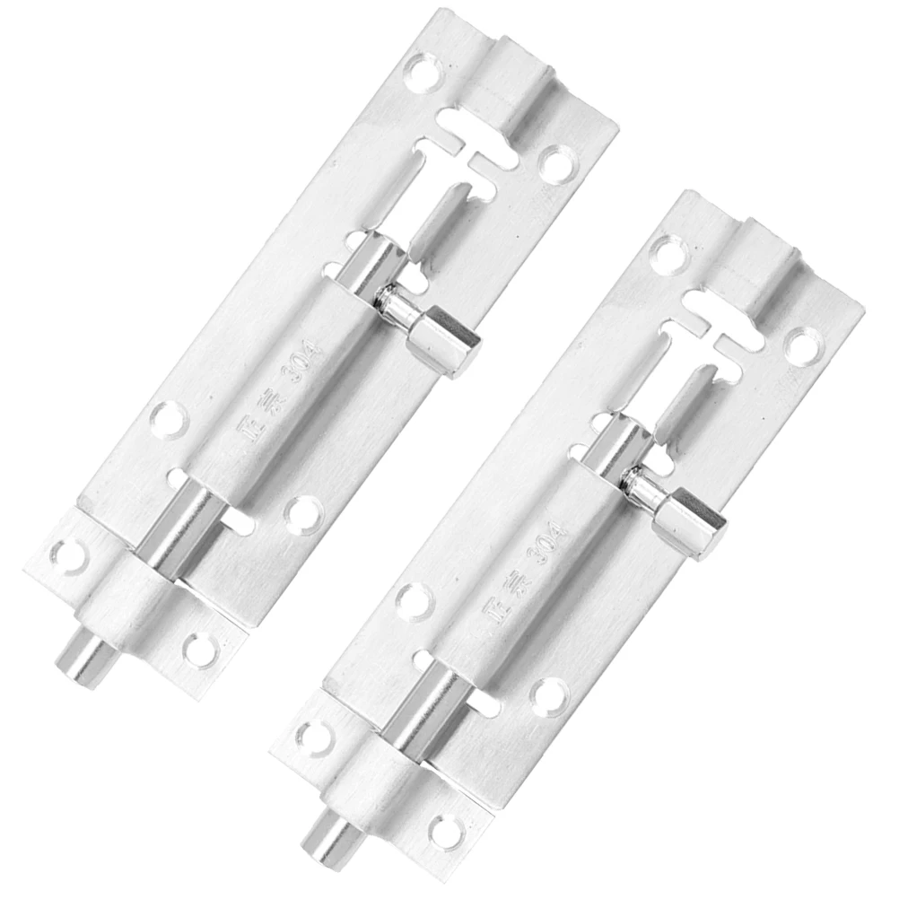 

2Pcs 304 Stainless Steel Door Bolt Locks Heavy Duty Slide Latches for Home Security Bathroom Bedroom Cabinets Doors