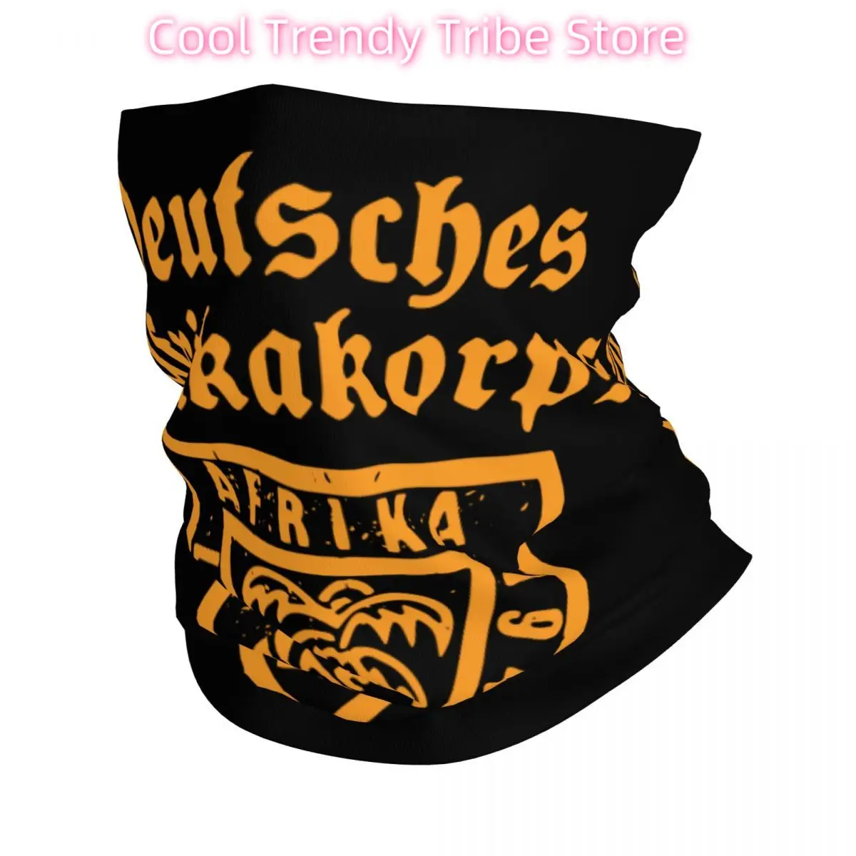 

Deutsches Afrikakorps Bandana Neck Cover Printed Wehrmacht German Wrap Scarf Face Mask Running for Men Women Adult Washable