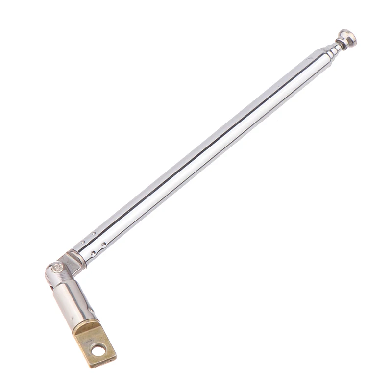 Antenne Rotative Universelle Télescopique en Acier Inoxydable, Canal Complet, Radio AM FM, 52-73, 5 Sections, 1 Pièce