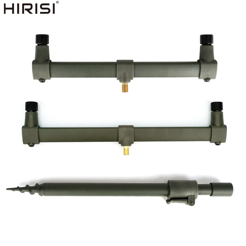 Hirisi 1 Stück Karpfenangel-Aluminium-Bankstick-Buzzbar, verstellbare Rutenauflage für Rod Pod Angelzubehör