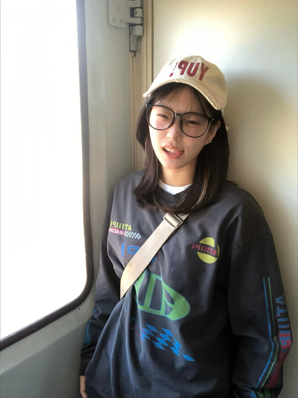 Sakura Cool Long Sleeve T-Shirt Hoodie Loose Versatile Pure Cotton Casual round Neck Top for Girls Retro Style Streetwear