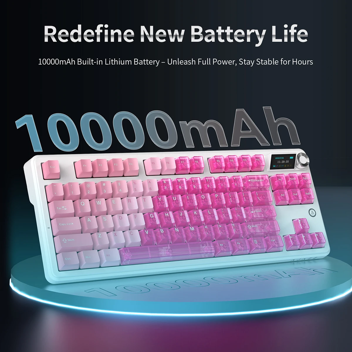 Wireless mechanical keyboard 75% three-mode RGB PBT keycap hot-swappable gaming keyboard gasket 10000mah player PC/Ma