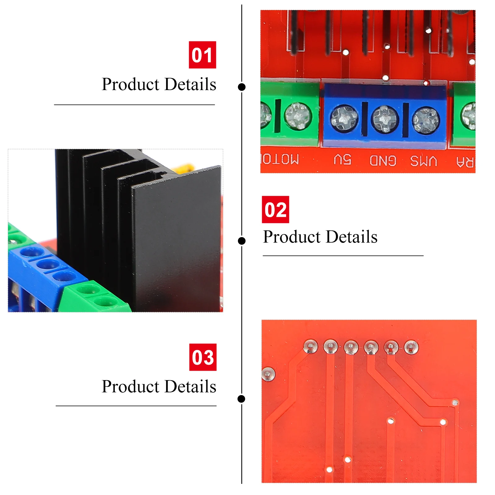 

Stepper Motor Driver Module L298N Dual H Bridge Controller Board for 55x60x30cm 2A 5V-35V High Current Motor Control