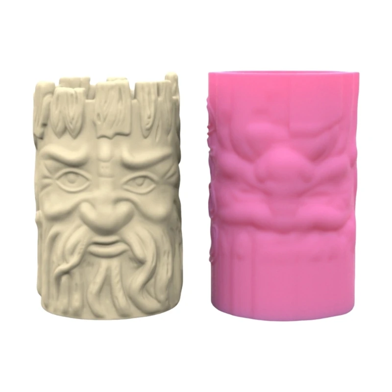 Silicone Vase Molds Succulent Planter Mold Tree Stump Elder Shape Silicone Flowerpot Mold Suitable for Crafting Vase DropShip