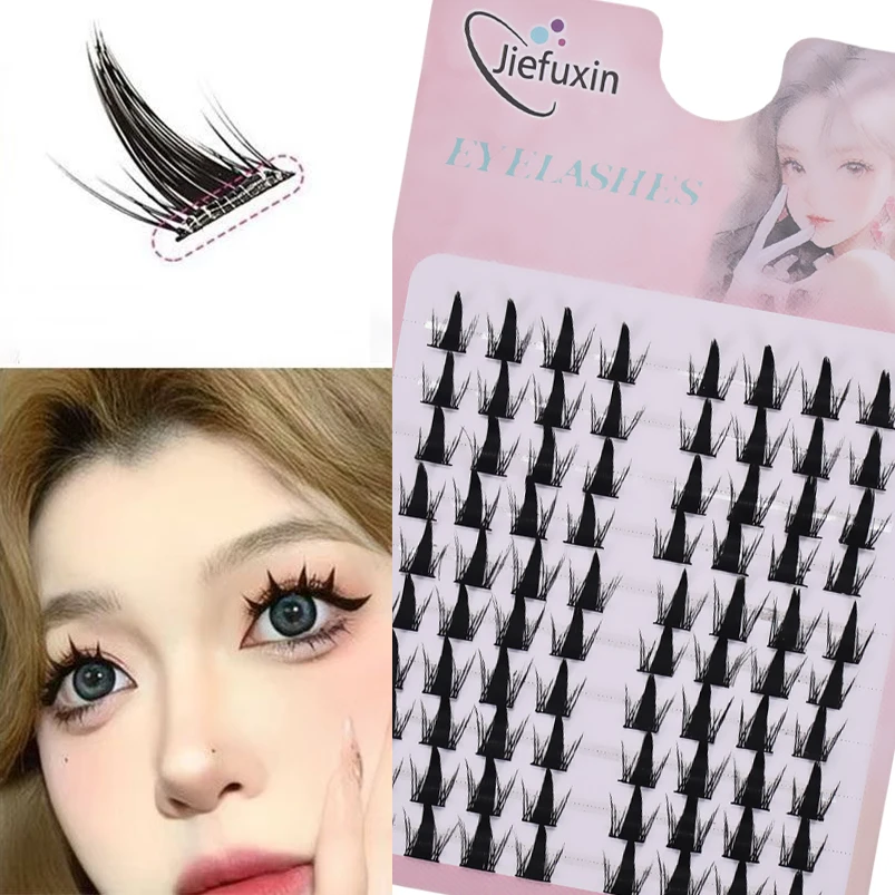 인조 속눈썹 5D 푹신하고 두꺼운 내추럴 컬링 속눈썹 연장 간편한 적용 DIY 애니메이션 눈