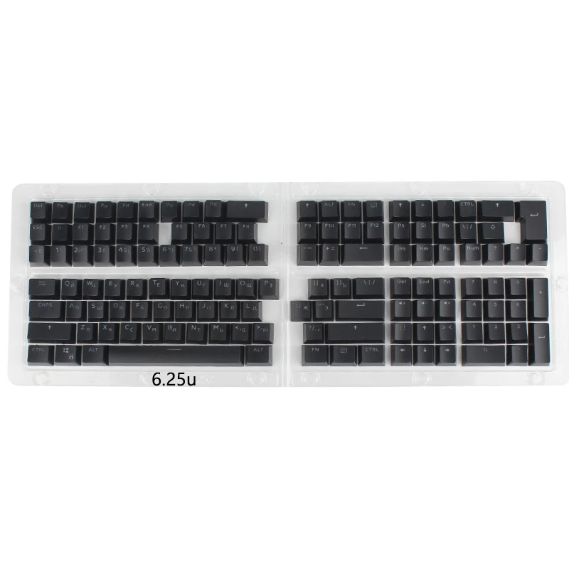 Russian Keycaps For Mechanical Keyboard Compatible With MX Switches DIY Replacement Transparent Support Led Lighting Keycaps