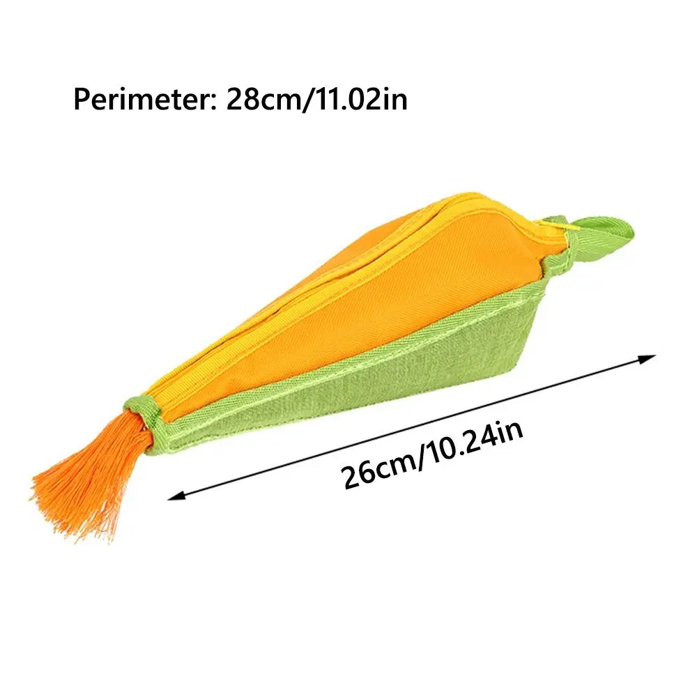 Новая сумка для ручек в форме кукурузы, многофункциональная сумка для канцелярских принадлежностей большой емкости, сумка для хранения канцелярских принадлежностей для студентов