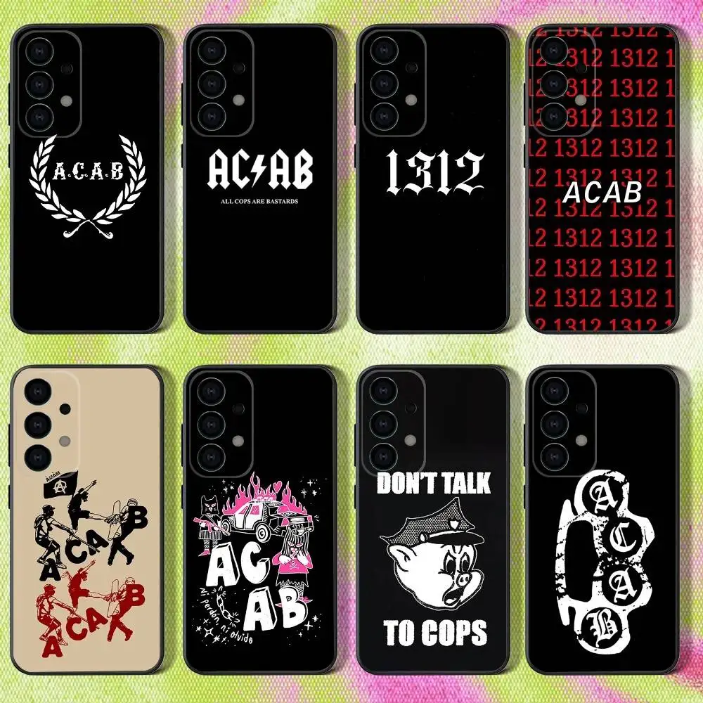 

Phone Case For Samsung S25,S24,S21,S22,S23,S30,Ultra,S20,Plus,Fe,Lite,Note,10,9,Acab Ultras 5G Black Cover