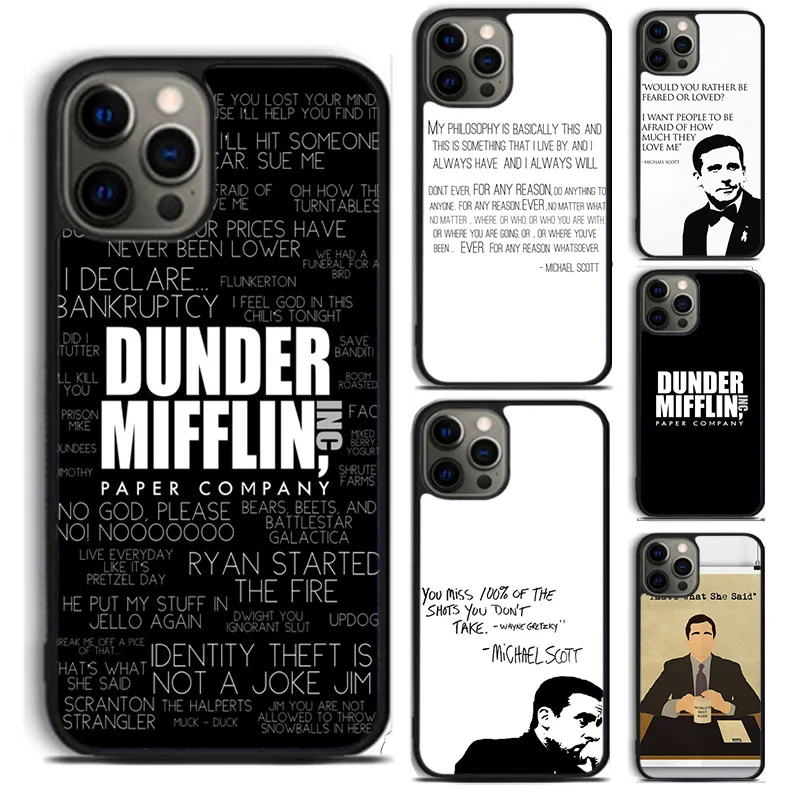 Michael Scott The Office Humor Phone Case For apple 16 11 12 13 14 Pro Max XS XR Plus for coque