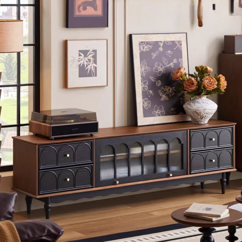 الفرنسية الرجعية التلفزيون تقف خزانة خشبية صلبة العتيقة الجدول الفاخرة من الأرض إلى السقف تلفزيون خزانة الدولاب Avec Tv الأثاث المنزلي