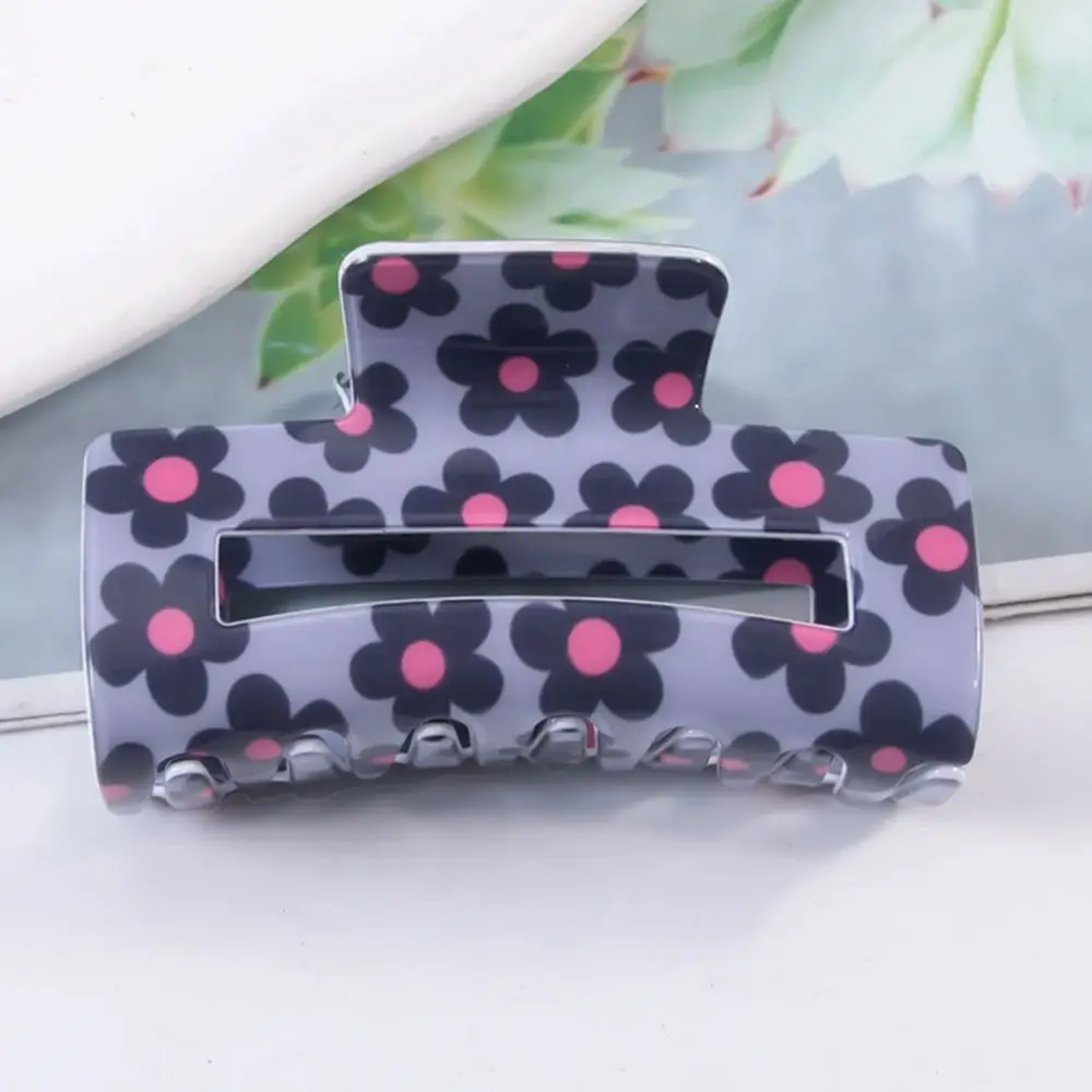 Headwear อะคริลิคคลิปผมแฟชั่นผม Claw ดอกไม้ Barrette