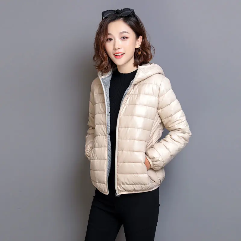 

Demi-season Short Down Coat Ultra Light Lightweight Padded Jackets Woman Winter 2023 Hooded Jacket for Women Quilted Coats Duck