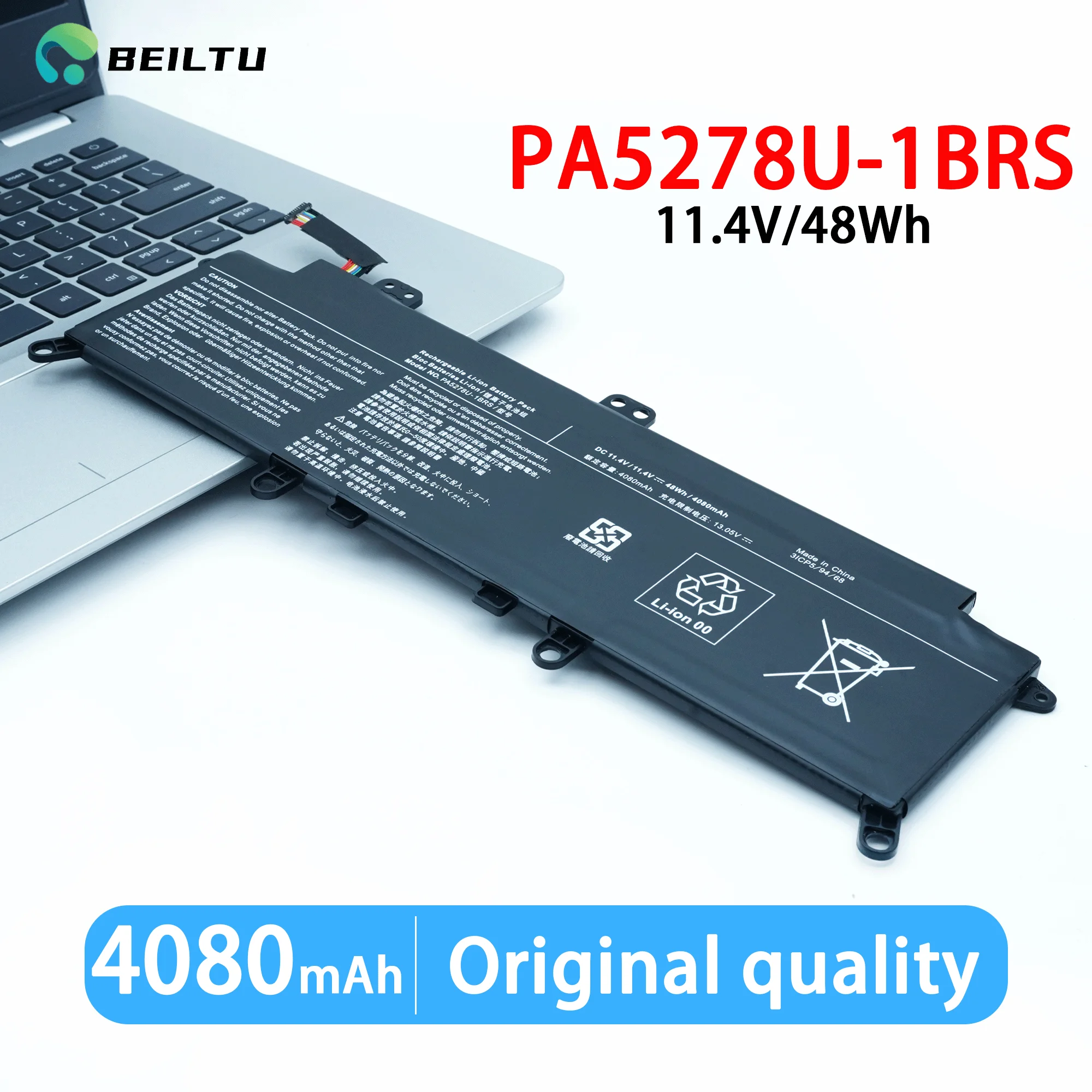PA5278U-1BRS 48WH Laptop Battery for Toshiba Portégé X30-D-123 X30-E X30-F Tecra X40-D-11F X40-E X40-F X40-D-145 X40-D-14M