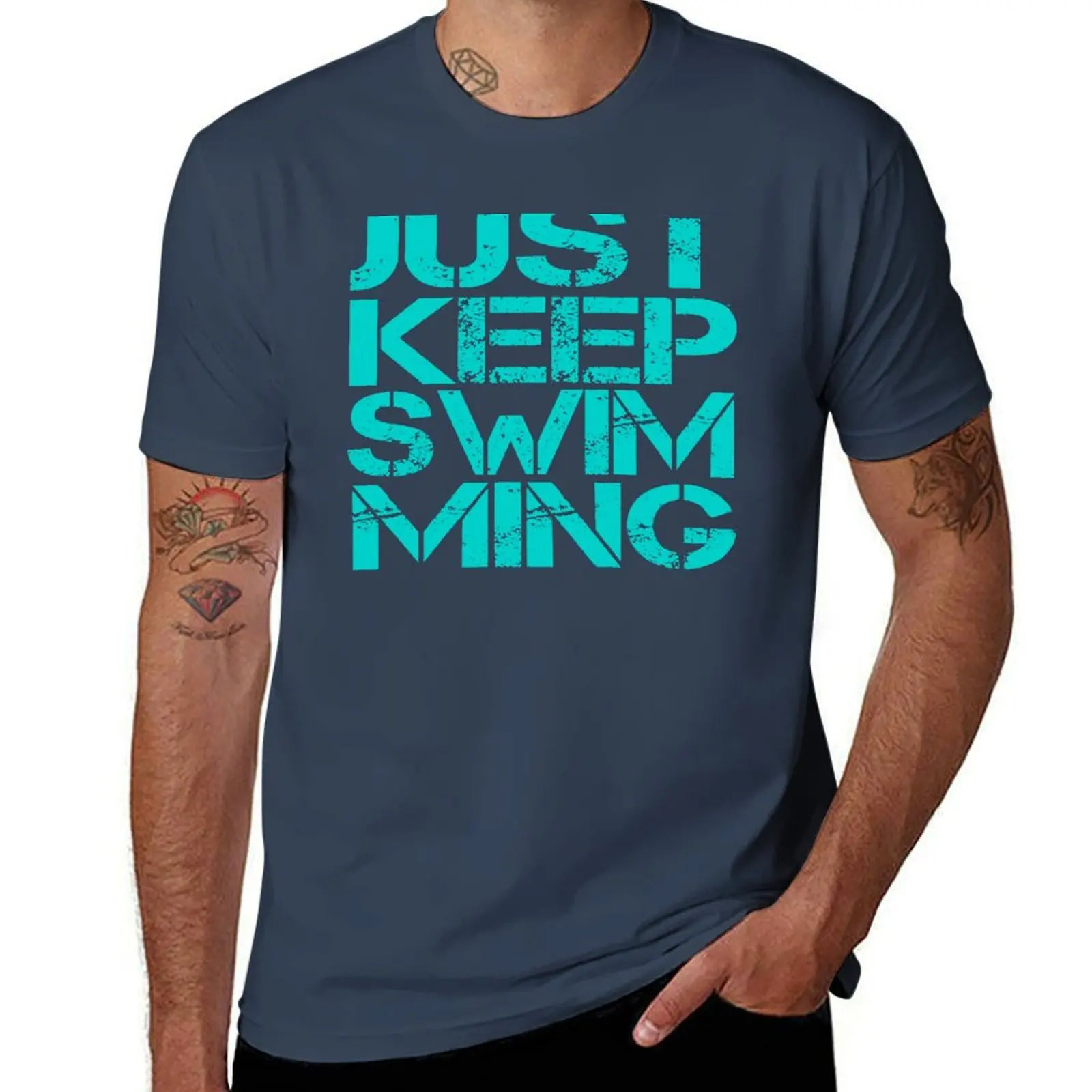 

Just Keep Swimming T-Shirt Novelty Graphic Tee Shirt