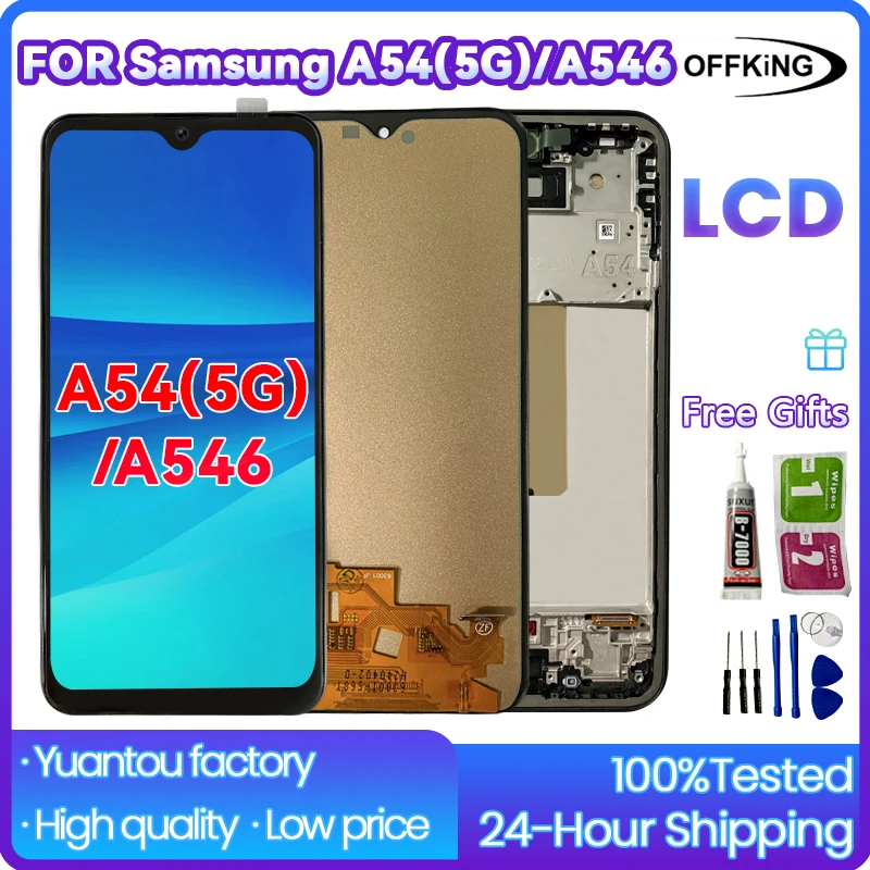 For Samsung Galaxy A54(5G)/A546 SM-A546B Touch Screen Digitizer For SamsungSM-A546B/DSFramed LCD 6.4 inches