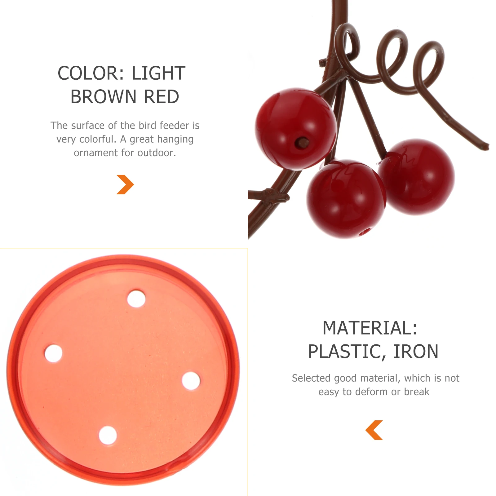 

Outdoor Feeder Durable Garden Hanging Feeding Tool Wrought Food Container Retro Yard Adornment For Small Birds Canary