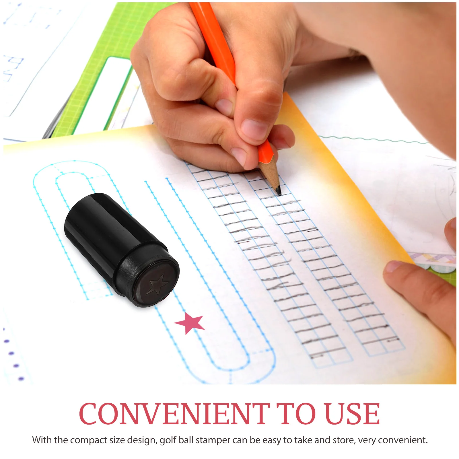 

Portable Golf Ball Stamper Tool Pp Material Compact Reusable Stamp For Scrapbooking Collecting Teaching Use Office