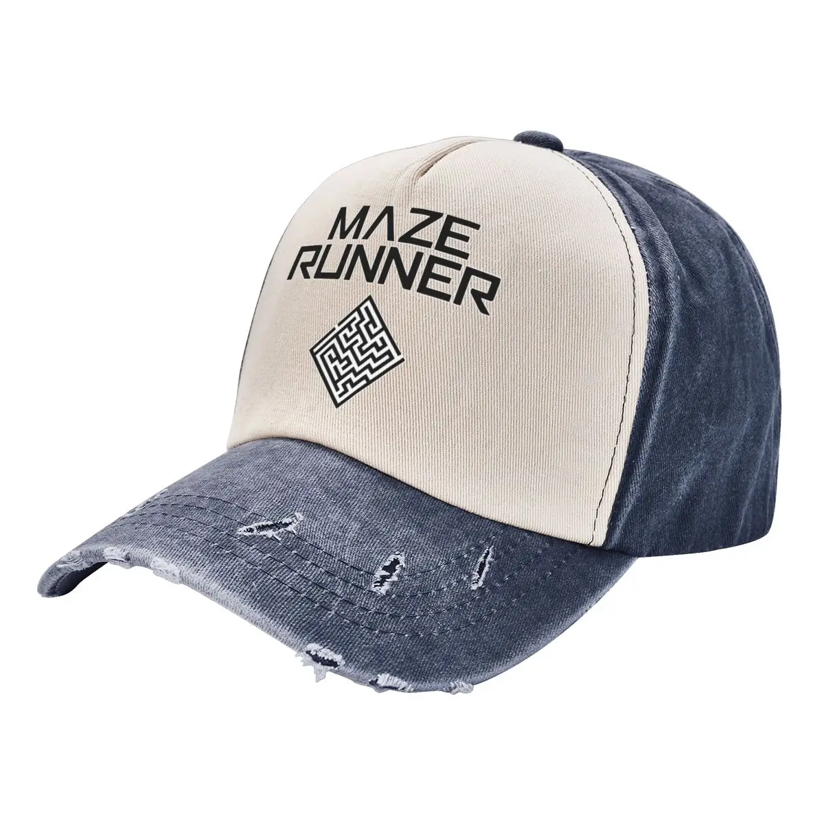 Maze Runner Logo Baseball Cap Vintage Distressed Denim Washed Snapback Hat Men Women Outdoor Activities Adjustable Fit Caps Hat