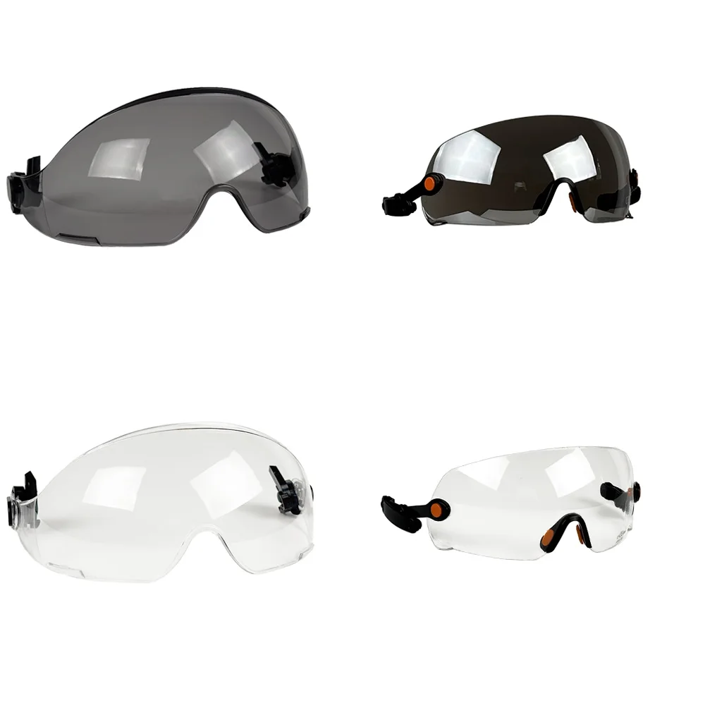 Visera CE para casco de seguridad, accesorios para casco de construcción, gafas de seguridad para reemplazo de casco, Material de PC, Protector ocular ANSI