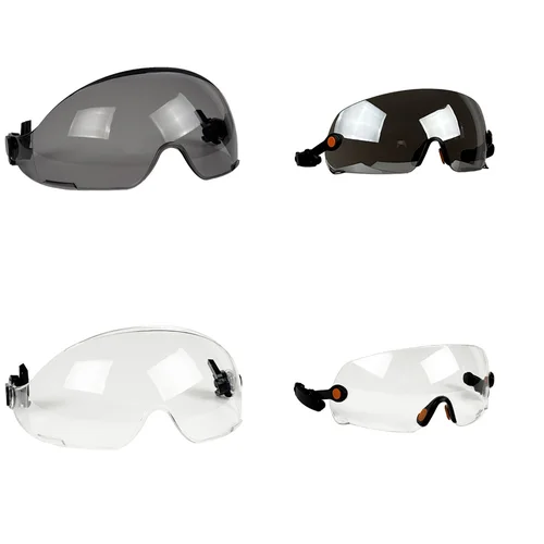 Visera CE para casco de seguridad, accesorios para casco de construcción, gafas de seguridad para reemplazo de casco, Material de PC, Protector ocular ANSI