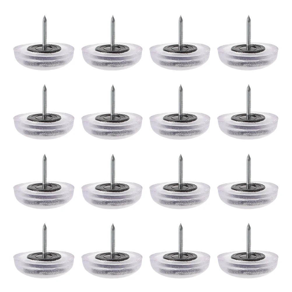 24Pcs Chair Leg Protectors Flat Head Furniture Nails Silicone Non Slip Heavy Duty Furniture Pins Floor Pads for Home Office