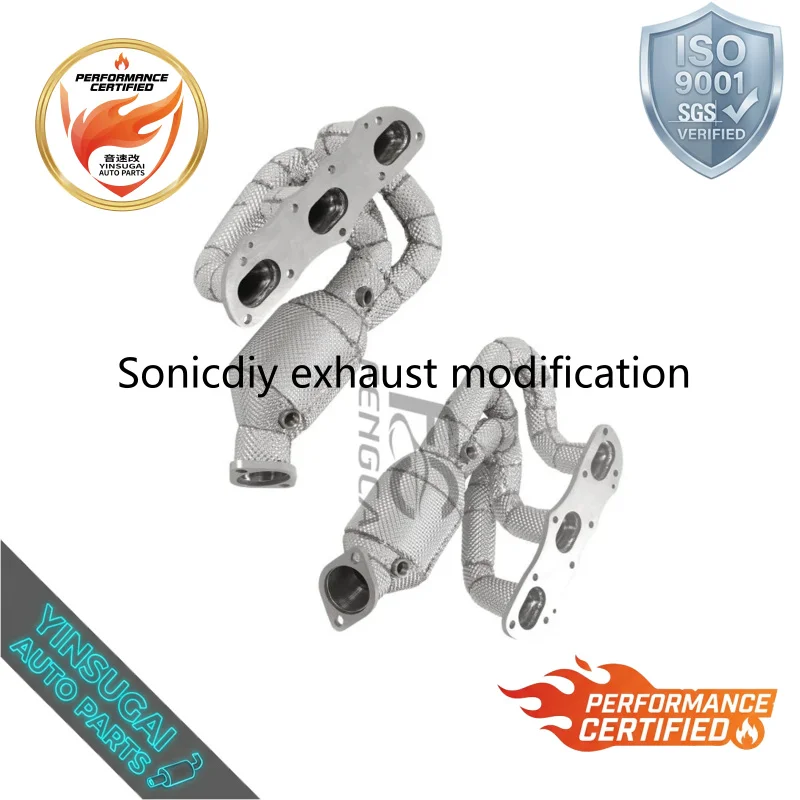 High Performance Catalytic Exhaust Manifold Header For Porsche 981 Boxster Cayman 2.7L 3.4L 2012-2015 SS304