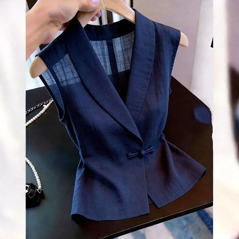 Women's Vest 2026 Autumn Sense Of Design Fashion Ladies Tops Korean Version Comfortable Temperament Lady Waistcoat Coat