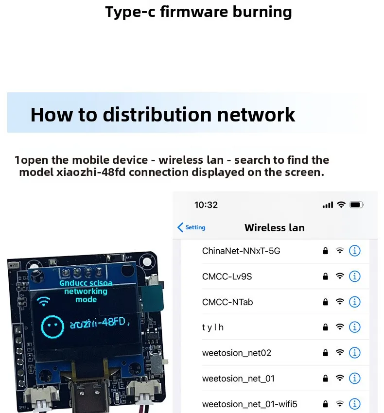 XiaozhiAI Voice ESP32-C3 Entwicklungsboard für Deepseek Bean Bag Qwen Intelligence AI – Ein großes KI-Modell – Detail 7