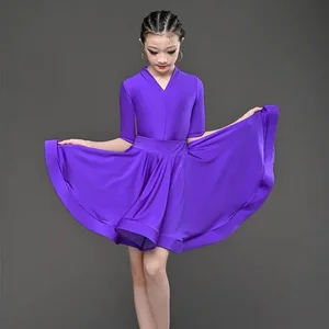 Professionelles lateinisches Tanzkleid für Mädchen, Tanzkleider, Rumba Cha Chast Samba Übungskleid 8 Hauptverkaufskind Samba Kleidung - №7