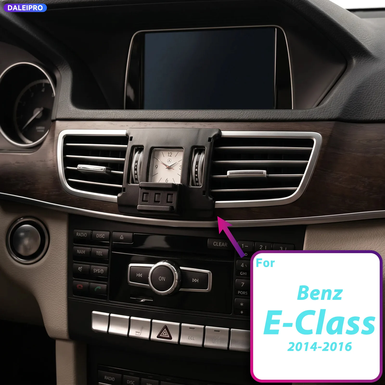 For Mercedes-Benz E-Class W212 2014 2015 2016 Vehicle-Specific Phone Holder Base Smart Car Phone Mount 66W Charging Holder