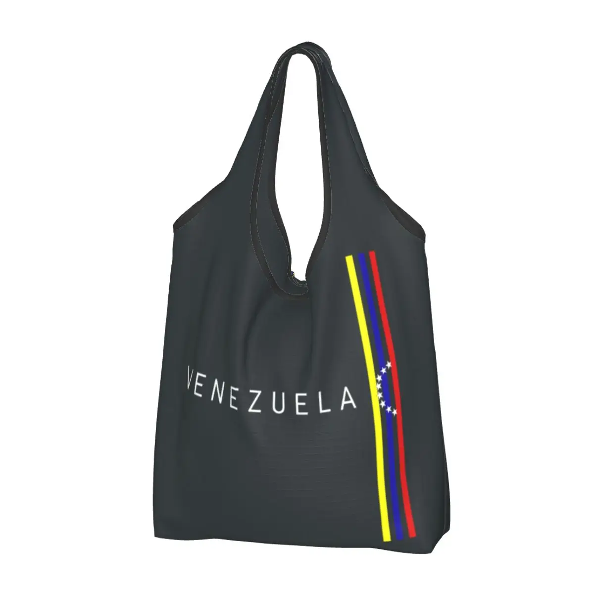 Flag Venezuela Grocery Shopping Bags Shopper Tote Shoulder Bag Large Capacity Portable Bolivarian Republic of Venezuela Handbag