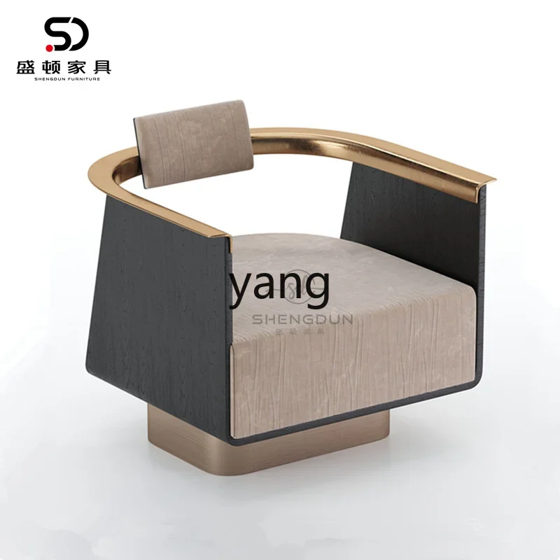 CX  light luxury living room sofa chair sales office leisure chair office metal stainless steel single chair
