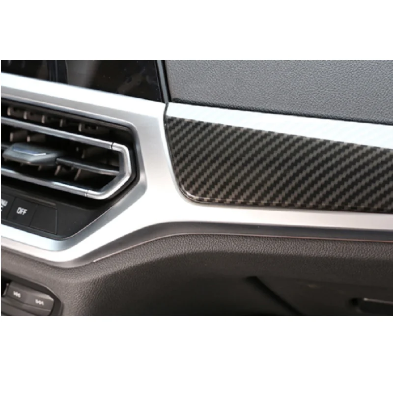 Dry Carbon Fiber Central Console Dashboard Cover Trim Car Accessories Fit For BMW 3 Series G20 G28 2019-2021