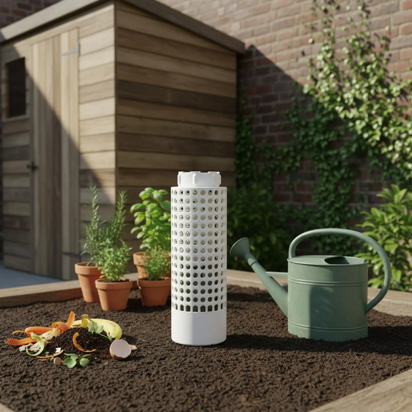 Picture 6: Composting Creature Composting Column Improves Soil Aeration In-Ground Composting Creature Feeder Vermicomposting Bin Anti-Aging