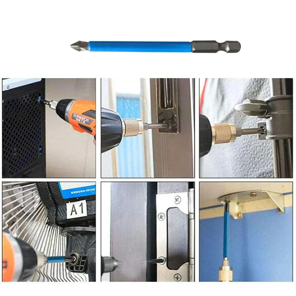 Imagem -05 - Chave de Fenda Elétrica Bits Grupo Hex Hank Magnético Anti-slip Long Batch Head Cross Screwdriver Bit Ferramentas Manuais Pcs