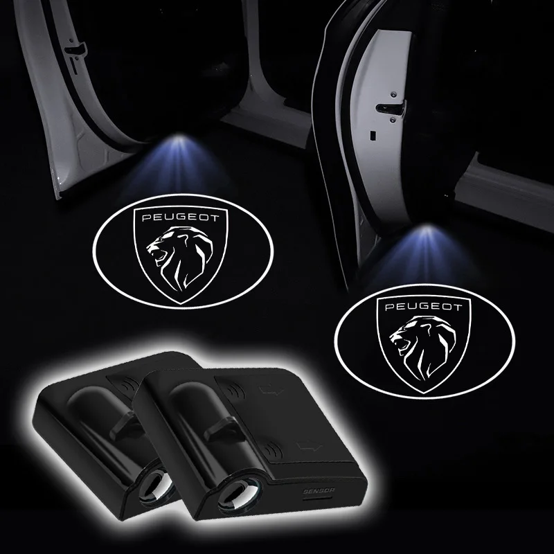 LED باب السيارة جهاز عرض عالمي عالي الوضوح ترحيب ضوء لبيجو 407 3008 307 308 206 508 208 207 607 106 301 408 5008