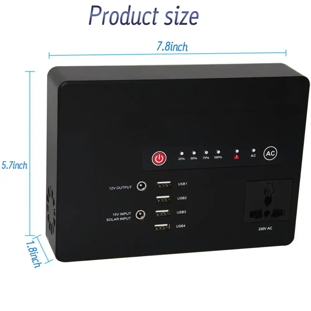 

Portable Power Station 42000Mah Hight Capacity 200W Dc 12V Ac Power Bank 110V 120V 220V 230V Portable Power Supply