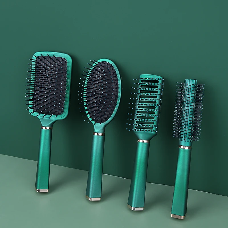 Factory Direct Scalp Massage Hair Comb Curl Airbag Brush Care No Heat Hair Brush Comb Multiple Styles Green Hairbrush