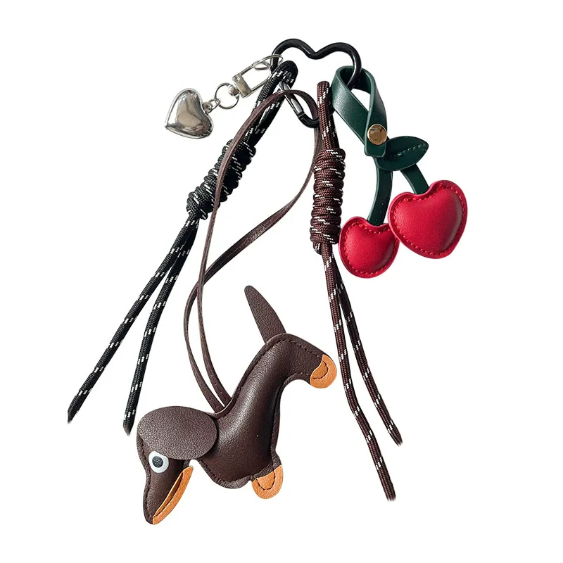 Dackel Taschenketten Damen Taschendekorationen Taschenanhänger Handtaschenzubehör Modetaschen Seile Hängendes Lanyard Handtaschenanhänger – Detail 11